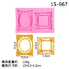 Molde Decorativo para Pastel Estilo Europeo con Patrón Vintage en Relieve Marco para Espejo de Azúcar Flip Masa de Goma Seca para Hornear Arcilla Gota de Azúcar Molde de Silicona