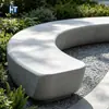 Banqueta Curva de GRC Personalizada Plaza Comercial Asiento de Concreto Terminado Anillo de Borde Silla de Ocio Producción en Masa