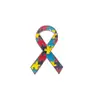 Broche de Rompecabezas con Parches Irregulares de Bloques de Color de Nuevo Estilo Más Vendido Transfronterizo, Accesorio de Broche Conmemorativo para la Concientización sobre el Autismo
