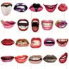 Transfronterizo Nuevo Labio-Temático 2026 Nuevo Producto Accesorios para Fotos de Cumpleaños Gafas de Papel Decoración de Fiesta Suministros