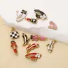 Serie Chica de Moda Colgante de Acero Inoxidable Tacones Altos Labial Bolso Color Esmalte Accesorios para Collar Pulsera DIY