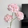 Flor Artificial com 3 Cabeças, Hortênsia de Haste Única, Adereço de Fotografia para Salão de Casamento no Jardim, Arranjo de Flores para Celebrações de Casamento, Flor Artificial