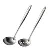 Acero Inoxidable 304 Colador Delgado para Sopa Arena Mango Pequeño Caliente Olla Cuchara Grande para Sopa Mango Puntiagudo Espesor 1 mm