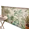 Cortina de privacidad para balcón de plantas tropicales vintage estilo francés, cortina de privacidad para villa, cortina a prueba de viento para barandilla de terraza, tela a prueba de lluvia anti-miradas indiscretas