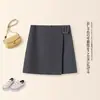 Minifalda de Diseño Asimétrico Estilo Traje para Mujer, Nueva Falda Adelgazante de Cintura Alta para Figuras Pequeñas Verano 2026