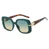 Gafas de sol cuadradas de montura grande a la moda para mujer Gafas de sol europeas y americanas Gafas de sol anti-UV Sombrilla de moda