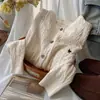 Cárdigan de Punto Trenzado Pegasus Bordado Otoño/Invierno Nuevo Versátil Holgado de Manga Larga Prendas de Punto Suéter Suave Elegante para Mujer
