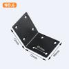 Código de Ángulo de Tira Larga de Acero Inoxidable Espesado 90 Grados Fijador de Ángulo Recto de Tira Larga Soporte Triangular Conector de Ferretería para Muebles
