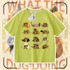 2026 Ropa para Perro Mi Cuchillo y Escudo Camiseta de Algodón Puro Manga Corta Shiba Inu Divertido Paquete de Emoticonos Abstractos Top para Niños y Adolescentes