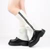 Meias de Lã com Zíper Sexy Coberturas de Bota Felpudas Femininas JK Longas para Pés Aquecedores de Pés de Tricô Quentes Outono e Inverno Tendência