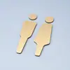 Letrero acrílico para puerta de baño de hombres y mujeres, placa de puerta personalizada para inodoro, letrero de baño, letrero, pegamento trasero