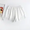 Shorts de Segurança de Renda Onda Grande para Mulheres, Anti-Exposição, Corte Solto, Podem Ser Usados Fora, Calças de Dormir, Leggings