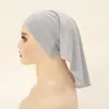 Aliexpress Transfronterizo Nuevo Multicolor Cristal Cáñamo Cola Larga Gorro Básico Punto Hui Color Puro Cola Inclinada Gorro Turbante