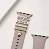 Anillo decorativo adecuado para correa de Apple Watch, correa de silicona universal con decoración de huella de perro con goteo de aceite para Apple Watch