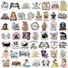 Paquete de 50 Pegatinas Literarias Pegatinas, Diario DIY Impermeable, Refrigerador, Guitarra, Patineta Materiales