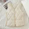 Nuevo chaleco de invierno para mujer relleno de plumón, forro polar para mayor calidez, estilo corto, versátil para capas, con un grueso forro interior