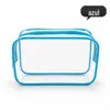 Bolsa de Cosméticos de PVC Multicor, Grande Capacidade, Conveniente para Viagem, Necessaire Transparente, Bolsa de Cosméticos, Pronta para Atacado