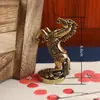 Latón antiguo sólido caballo decoración de escritorio caballo al éxito ganar manija creativa pieza caballo del zodiaco oficina
