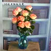 Flor Artificial de Alta Venta Tallo Único Decoración de Boda Planta para Paisajismo de Jardín Regalo de San Valentín Accesorio para Fotografía de Bodas Flor Rosa