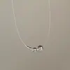 Estilo Minimalista Cristal Zircônia Pérola Pingente Fio de Pesca Colar Feminino Luxo Acessível Versátil Elegante Tendência Corrente de Pescoço Corrente de Clavícula