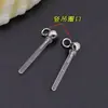 Los pendientes de resina de material PC no son fáciles de causar alergia con el pasador de plástico para la oreja, pasador de oreja, accesorios creativos para orejas DIY