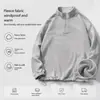 Artículo popular de comercio exterior: Sudadera de forro polar de doble cara de 300 g con cuello alto y media cremallera para hombre y mujer, corte holgado, marca de moda, chaqueta con forro de forro polar de fábrica