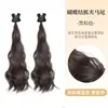 Peruca Estilo Princesa para Mulheres com Laço, Orelhas de Fada, Extensões de Cabelo, Mechas de Cabelo Cacheado, Cabelo Liso Volumoso Versátil e Penteados Trançados