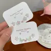 Conjunto de Brincos Borboleta Menta Mambo para Mulheres, Pino de Prata, Flor Doce de Pérola, Brincos Versáteis Frescos e de Luxo Leve para o Verão