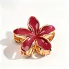 2025 Nuevo Pinza de Garra Estilo Lujo Ligero Clip para Cabello con Goteo de Aceite Aleación Tocado Accesorios para el Cabello de Flor Venta Caliente Pinza para Recogido Cola de Caballo Joyería Mujer