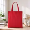 Bolsa Tote de Lona Personalizada para Trabalho e Deslocamento Bolsa de Armazenamento Portátil Grande Capacidade Bolsa de Lona em Branco Impressão de Logo Feita Sob Medida