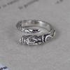 Estilo Étnico Retro Dragón Chino Dominante Anillo de Dragón del Zodíaco para Hombre Anillo de Aleación de Moda Personalizado para el Dedo Índice