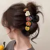 Pinza para el Pelo de Flor para Cabello Grueso en la Parte Trasera de la Cabeza, Pinza para el Pelo de Lazo Linda y Sencilla, Tamaño Grande para Mujeres, Popular Pinza de Tiburón de Acrílico