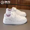 Sapatos infantis Huili, tênis brancos para meninas, nova coleção outono 2026, cabedal em couro, sapatos esportivos infantis, sapatos para campus de estudante para meninas, B