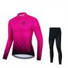 Nova camisa de ciclismo 2023 manga longa com fleece, traje de ciclismo fino, equipamento para ciclismo de estrada e mountain bike