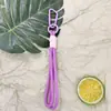 Chaveiro Colorido Cordão Mosquetão Trançado Boneco Corda de Mão Boneco de Pelúcia Acessórios para Bonecas Corda de Fita