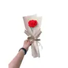 Buquê Pronto Transfronteiriço, Flores Artesanais, Flores Trançadas, Flores de Lã Tricotadas, Buquê de Noiva, Flores de Crochê para o Dia dos Namorados