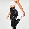 Calça Legging de Yoga Feminina Estilo Europeu e Americano Transfronteiriça, Blocos de Cor, Cintura Alta, Levanta Bumbum, Sem Costura, Efeito Bumbum de Pêssego, para Academia, Corrida e Esportes