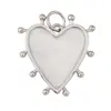 P04 L49B Accesorios para joyería DIY AMOR AMOR corazón circón rojo aceite goteando alas de cupido