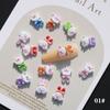 Joyería de uñas del año del dragón 2024 estilo Año Nuevo león tridimensional lindo dibujo animado dragón estilo chino decoración de uñas diamante Flash