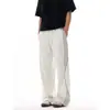 Pantalones Rectos para Hombre 2026 Nuevos Versátiles Sueltos Empalmados Negro y Gris Simples Casual de Primavera y Verano Largos