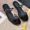 Sandalias Planas de Metal con Hebilla para Mujer, Verano, Punta Redonda, Transpirables y de Secado Rápido