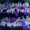 Guirnalda de decoración navideña con hojas curvas, espumillón, cintas y tiras decorativas para decoraciones de fiestas navideñas y adornos colgantes