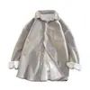 Camisa de Veludo Cotelê Outono e Inverno Manga Longa Estilo Coreano High-End Solta Casual Jaqueta Acolchoada Tendência Quente Camisa de Veludo