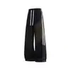 Pantalones largos talla extra para adolescentes, pantalones deportivos casuales holgados de estilo americano a rayas, pantalones rectos de pierna ancha para hombre