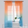 Cortinas confeccionadas transfronterizas gasa de lino superventas degradado mosquitera ventana balcón cortinas opacas voile al por mayor