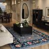 Alfombra Vintage Sala de Estar Avanzada Sofá Tapete de Piso Impermeable y Antifouling Dormitorio Lavable Manta de Cabecera Estilo Americano Nueva Mesa de Centro