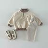 Roupas de primavera para bebê estilo coreano roupas infantis suéter com zíper e gola de bebê menino primavera roupas de primavera para bebê top para sair