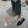 Sapatos Mary Jane Chuyuji Estilo Retrô Salto Grosso para Mulheres Primavera 2026 Bico Quadrado Laço Salto Médio Baixo Sandálias de Couro Macio