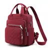 2025 Mochila Nueva Mochila de Nailon Bandolera Europea y Americana Bolso de Mujer Hilo de Bordado Acolchado Mochila Escolar para Estudiante Mujer Bolso Cuadrado Pequeño
