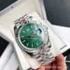 Reloj Mecánico Totalmente Automático, Reloj Rolex Datejust para Hombre, Esfera de Diamantes Romana, Acero Inoxidable Luminoso Resistente al Agua Reloj de Negocios